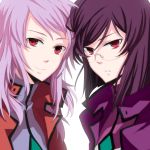  bad_id glasses gundam gundam_00 lavender_hair osamu_(jagabata) pink_eyes purple_hair red_eyes smile tieria_erde 