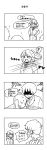  4koma comic feelition highres kimi_no_na_wa miyamizu_mitsuha monochrome personality_switch tachibana_taki translation_request 