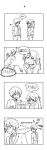  4koma comic feelition highres kimi_no_na_wa miyamizu_mitsuha monochrome tachibana_taki translation_request 
