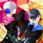  asahina_azusa asahina_tsubaki black_hair brothers_conflict purple_eyes yamika 