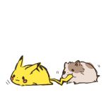  biting commentary_request hamster lying pokemon pokemon_(creature) tail tail_biting 