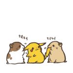  artist_request biting ear_biting hamster lowres pokemon pokemon_(creature) tail tail_biting translation_request 