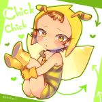  :&lt; androgynous antennae bee bee_costume blush body_blush boots brown_hair chikurun child fairy gloves hood koro_(artist) looking_at_viewer mahou_girls_precure! precure short_hair solo strap_slip text wings yellow_eyes 