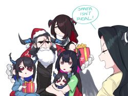 2boys 4girls aradia_ravencroft baby black_hair child dasdokter demon_horns english_text family hololive hololive_english horns malpha_ravencroft malphis_ravencroft malphis_ravencroft_ii mamarissa mole mole_under_eye multicolored_hair multiple_boys multiple_girls nerissa_ravencroft paparissa virtual_youtuber
