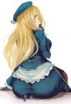  1girl 3girls ass atago_(kantai_collection) beret black_gloves blonde_hair breasts fairy_(kantai_collection) from_behind gloves hat kantai_collection large_breasts long_hair looking_at_viewer military military_uniform multiple_girls open_mouth pantyhose smile uniform utopia 