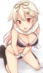  black_bra black_gloves black_legwear bottomless bra breasts cleavage from_above gloves hair_ornament hair_ribbon hairclip kantai_collection lace lace-trimmed_bra medium_breasts multicolored_hair nagami_yuu navel open_mouth pink_hair red_eyes ribbon scarf sitting sketch socks two-tone_hair underwear underwear_only wariza white_scarf yuudachi_(kantai_collection) 