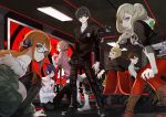  3girls 4boys black_hair blonde_hair blue_eyes brown_hair chigira glasses headphones kurusu_akira long_hair looking_at_viewer morgana_(persona_5) niijima_makoto okumura_haru open_mouth persona persona_5 sakamoto_ryuuji sakura_futaba short_hair takamaki_ann twintails 