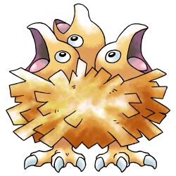  bird bird_nest black_eyes bright_pupils chick full_body head_back hinaazu_(baby_doduo) looking_up multiple_heads nest no_humans official_style open_mouth pokemon pokemon_focus pokemon_gsc pokemon_gsc_(prototype) raciebeep simple_background solo standing sugimori_ken_(style) tachi-e transparent_background watercolor_effect white_pupils 