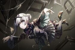 d4dj dress grey_eyes izumo_saki long_hair silver_hair