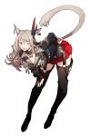  1girl animal_ears blonde_hair boots cat_ears cat_tail earrings facial_mark final_fantasy final_fantasy_xiv full_body hair_ornament jewelry jionghai leaning_forward long_hair miqo&#039;te one_eye_closed red_eyes simple_background solo tail thigh-highs thigh_boots 