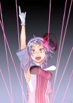  1 1girl arm_up groove_coaster groove_coaster_3 hologram laser lowres short_hair solo yasuda_suzuhito 