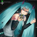  earth evil giantess hatsune_miku long_hair outer_space twintails vocaloid 