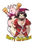  :&lt; animal_costume christmas dragon_ball dragon_ball_z dragonball dragonball_z hercule_satan majin_buu male mr._satan pun reindeer_costume santa_costume satomi 