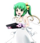  cooking daiyousei green_eyes green_hair kusaba naked_apron oven_mittens oven_mitts ribbon ribbons touhou tray wings 