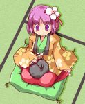  from_above hieda_no_akyuu japanese_clothes kanoe_soushi pillow sitting tatami touhou 