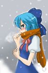  cirno masakichi_(heppouku) scarf snow touhou 