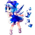  blue_hair cirno ice nishiki_koi ribbon ribbons short_hair touhou wings 