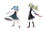  bad_id blonde_hair blue_eyes blue_hair bow chiba_tsuru cirno ex-rumia ex_rumia hair_bow long_hair multiple_girls red_eyes rumia short_hair touhou 