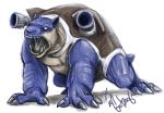  all_fours blastoise dated guardianofire no_humans pokemon pokemon_(creature) realistic simple_background solo white_background 