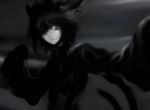  cat_ears cat_tail chen creepy dark kitsune_tsuki monochrome tail touhou 