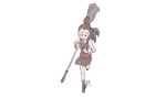  1girl akko_kagari animated animated_gif broom hori_takafumi little_witch_academia long_hair running skirt solo uniform 