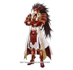  1boy armor armored_boots boots brown_eyes brown_hair company_name fire_emblem fire_emblem_heroes fire_emblem_if full_body gloves kita_senri long_hair male_focus official_art ryouma_(fire_emblem_if) simple_background solo white_background 