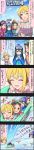  5koma black_hair blonde_hair brown_eyes brown_hair character_name comic green_eyes highres hyoudou_rena idolmaster idolmaster_cinderella_girls long_hair long_image miyamoto_frederica multiple_girls official_art ooishi_izumi sawada_marina short_hair tall_image yellow_eyes 