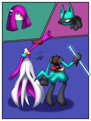  detachable_head detached_head dullahan duo gardevoir headless independent_bodies independent_body lucario pokemon pokemon_(creature) pokemon_(game) sentient_bodies sentient_body 