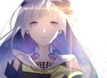  1girl fate/prototype fate/prototype:_fragments_of_blue_and_silver fate_(series) lancer_(fate/prototype_fragments) long_hair looking_at_viewer silver_hair solo very_long_hair violet_eyes 