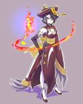  1girl chinese_clothes cinder_fall cleavage_cutout commentary cosplay elbow_gloves fire gloves iesupa jiangshi jiangshi_costume lei_lei lei_lei_(cosplay) ofuda rwby scar scar_across_eye solo vampire_(game) 