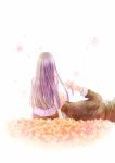  1boy 1girl field flower flower_field from_behind highres hyuuga_hinata lap_pillow long_hair lying naruto naruto:_the_last on_back purple_hair smile ting uzumaki_naruto whisker_markings 