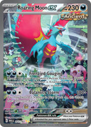  :o artist_name blush blush_stickers brute_bonnet card_(medium) character_name claws company_name copyright_name copyright_notice dragon english_text fangs flutter_mane murayama_ryota no_humans official_art open_mouth outdoors poke_ball_theme pokemon pokemon_(creature) pokemon_card pokemon_focus pokemon_tcg roaring_moon sandy_shocks scream_tail sharp_teeth slither_wing teeth third-party_source trading_card v-shaped_eyes water waterfall yellow_eyes 