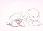  2017 2girls blush dragon dragon_girl dragon_horns dragon_tail errant hair_ornament horns kanna_kamui kanna_kamui_(dragon)_(maidragon) kobayashi-san_chi_no_maidragon long_hair multiple_girls saikawa_riko sleeping tagme tail wings yuri 