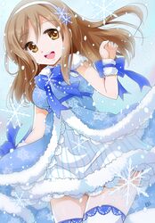  blush brown_eyes brown_hair dress kunikida_hanamaru long_hair love_live! love_live!_sunshine!! smile 