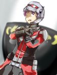  1girl ant-man ant-man_(cosplay) ant-man_(film) blurry bodysuit bowl cosplay depth_of_field helmet highres hisuikouha minigirl one_eye_closed purple_hair solo sukuna_shinmyoumaru touhou violet_eyes 