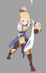  06erunium 1girl agrias_oaks armor blonde_hair braid final_fantasy final_fantasy_tactics gloves knight long_hair single_braid solo sword weapon 