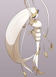  blue_eyes grey_background insect_girl pheromosa pokemon pokemon_(creature) pokemon_(game) pokemon_sm ultra_beast 