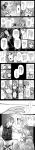  1boy :3 =3 absurdres admiral_(kantai_collection) against_tree ahoge comic covering glasses gloves greyscale headgear highres injury kantai_collection long_hair long_image monochrome motion_lines multiple_girls munmu-san mutsu_(kantai_collection) naked_blanket nontraditional_miko nude o_o partially_translated rigging scratching_head screentones short_hair sparkle sweat sweatdrop tall_image tent torn_clothes translation_request tree yawning 