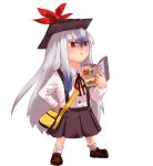  anko_(pixiv251505) bad_id bag book hat kamishirasawa_keine kindergarten long_hair red_eyes touhou young 