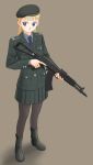  ak-102 assault_rifle boots gun highres kalashnikov military necktie pantyhose rifle skirt takafumi uniform weapon 