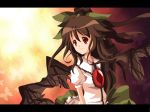  black_wings brown_hair butterflies butterfly kohinata_raichi long_hair red_eyes reiuji_utsuho touhou wings 