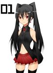  daive red_eyes skirt thigh-highs thighhighs twintails zettai_ryouiki 