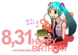  cake food hatsune_miku pastry studiotetore twintails vocaloid 