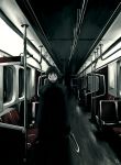  creepy darker_than_black hei knife mask subway train train_interior 