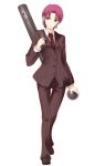  earrings fate/hollow_ataraxia fate/stay_night fate_(series) formal fragarach jewelry pant_suit satomi short_hair suit 