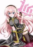  breasts hairband long_hair megurine_luka nakahira_guy pink_hair shiny shiny_clothes smile thigh-highs thighhighs very_long_hair vocaloid 
