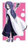  blue_hair clannad cosplay fate_testarossa fate_testarossa_(cosplay) hair_bobbles hair_ornament ichinose_kotomi instrument long_hair looking_back mahou_shoujo_lyrical_nanoha solo two_side_up violin 