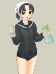  cleaning highres one-piece_swimsuit school_uniform serafuku swimsuit swimsuit_under_clothes takafumi 
