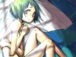  duplicate green_hair light_smile nude persona persona_3 shadow short_hair suminohirune yamagishi_fuuka 