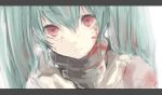  415 aqua_hair blood close-up hatsune_miku red_eyes smile solo tetsuo twintails vocaloid 
